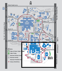 Detailed Accessibility Map of Main Campus, Southeast Section