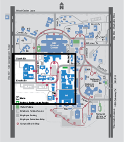 Detailed Accessibility Map of Main Campus, SouthWest Section