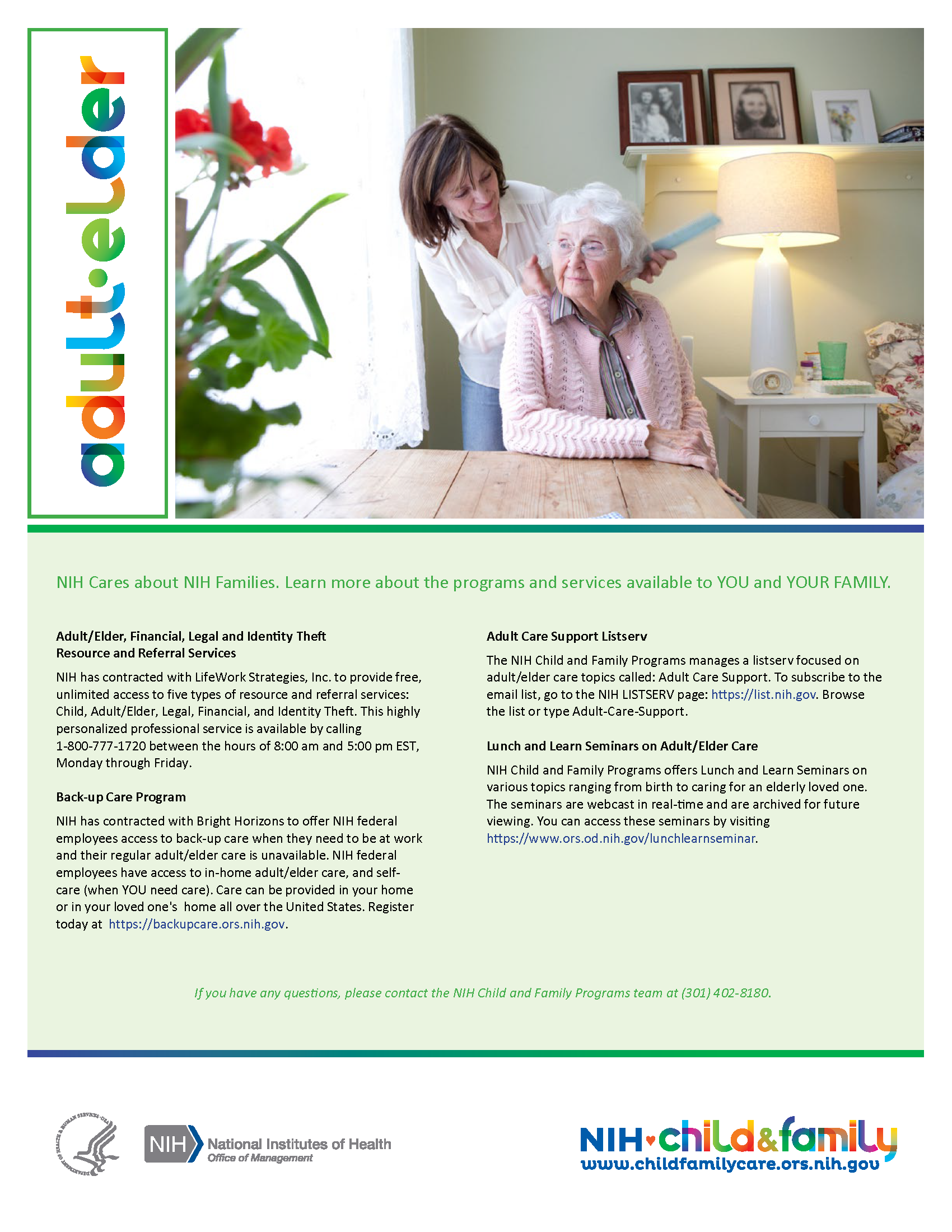 Adult Elder Care Resources Flyer
