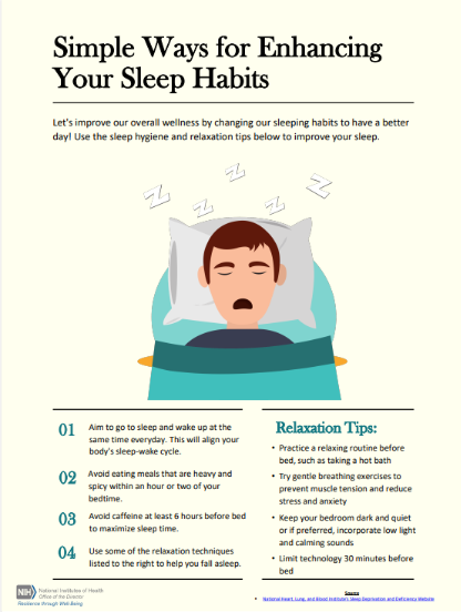 Simple Ways for Enhancing Your Sleep Habits infographic