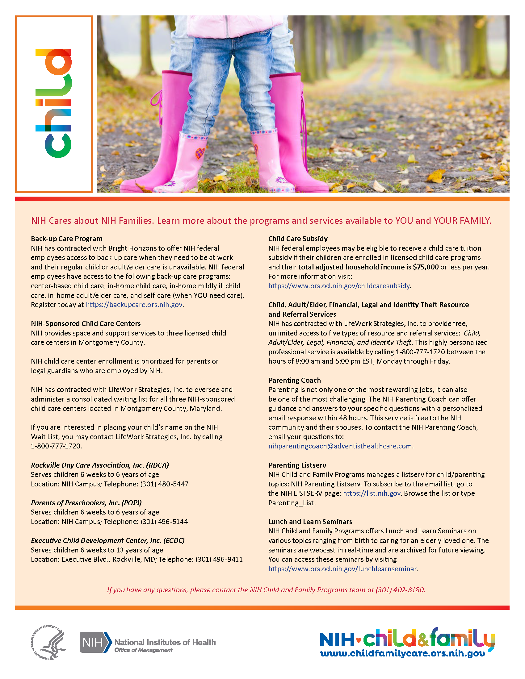 Child Programs and Services Flyer