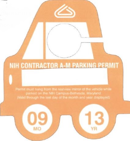 NIH Contractor Parking Permit