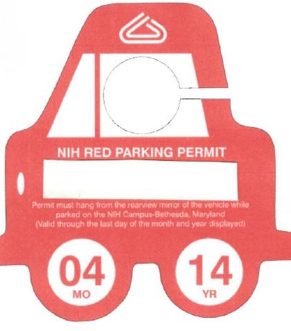 NIH Red Parking Permit