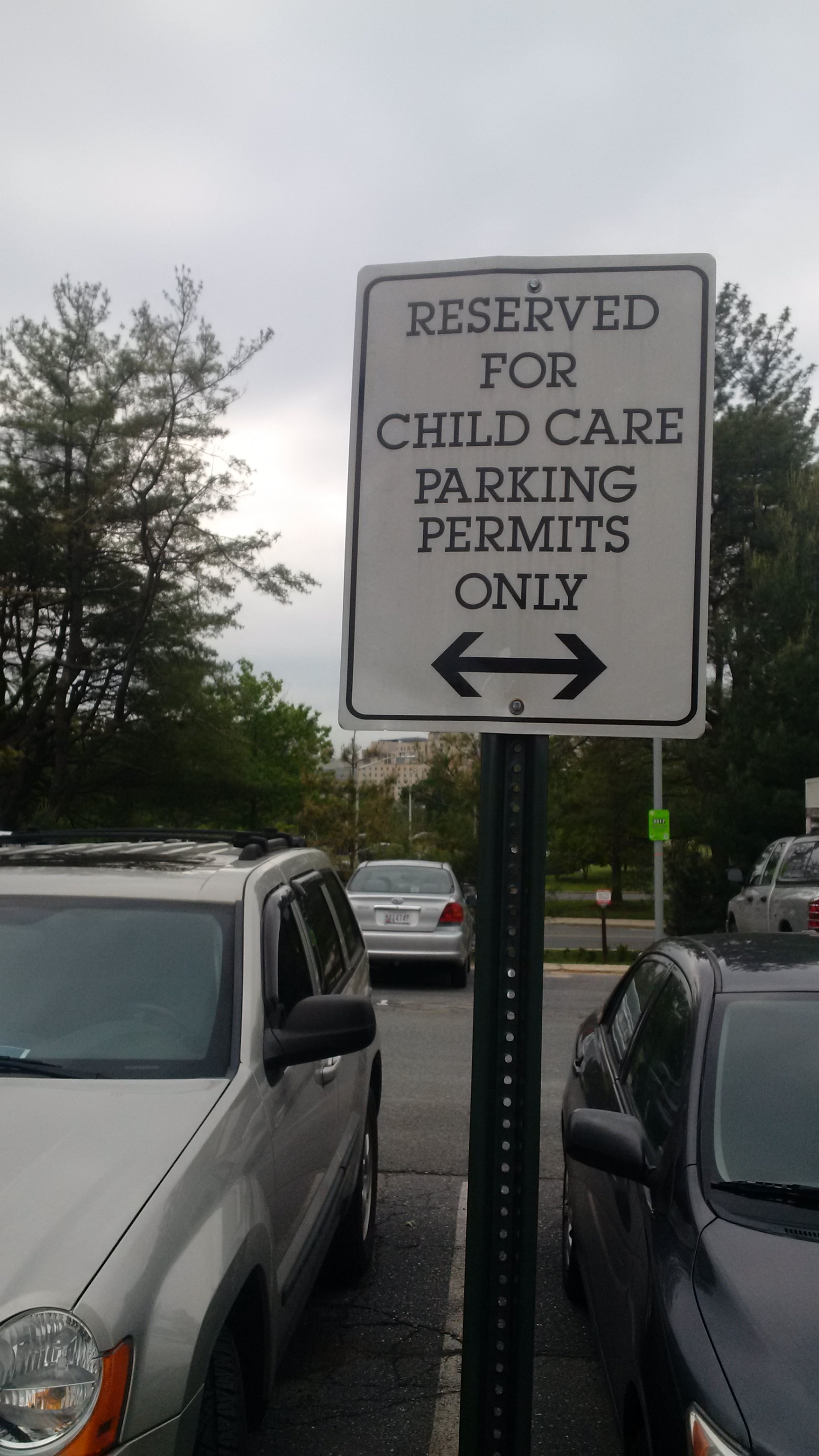 Image of Child Care Parking Sign