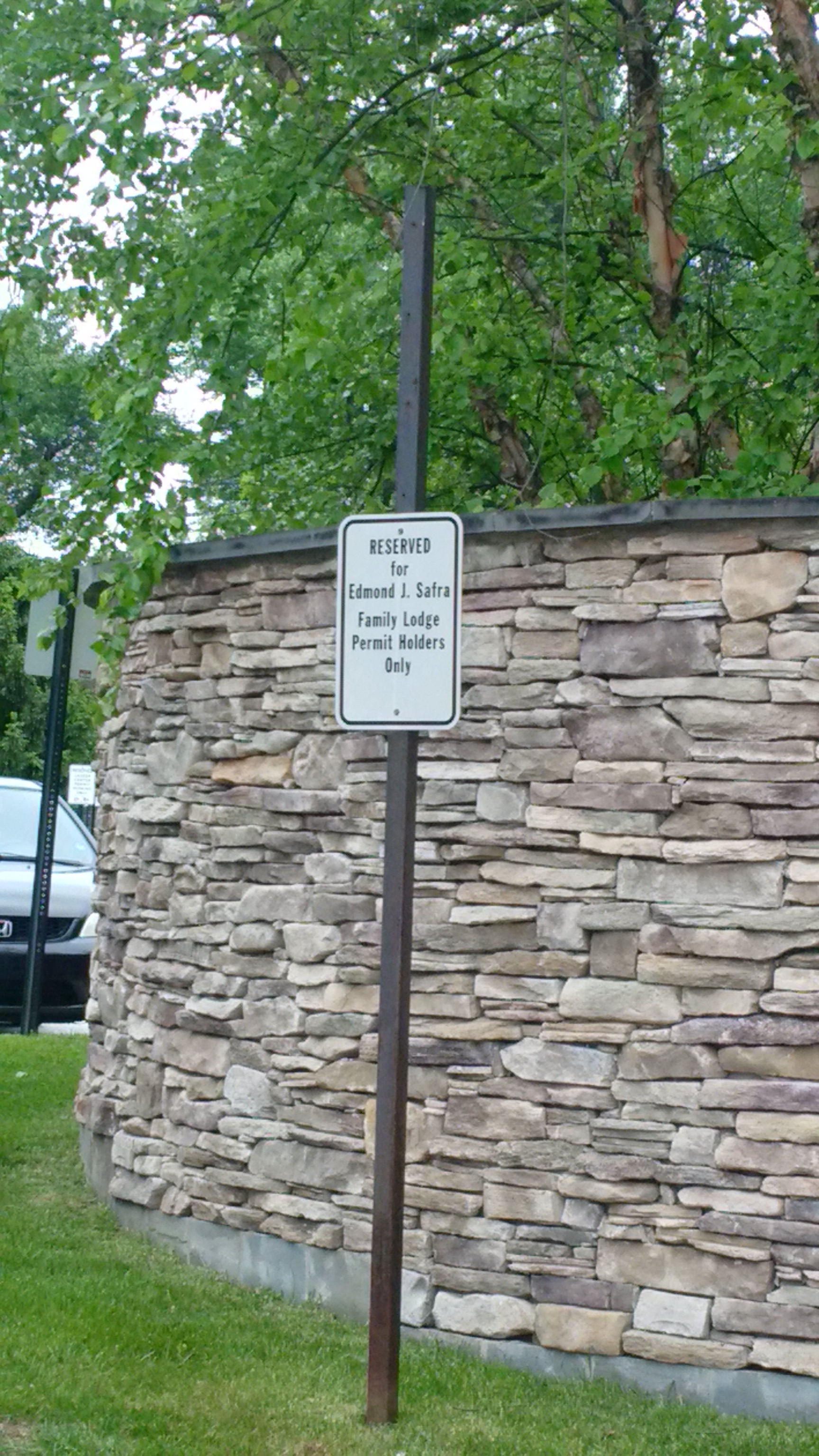 Image of Family Lodge Parking Sign