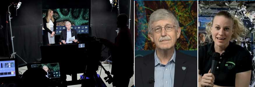 NIH Director, Dr. Francis Collins chat with Astronaut Dr. Kate Rubins
