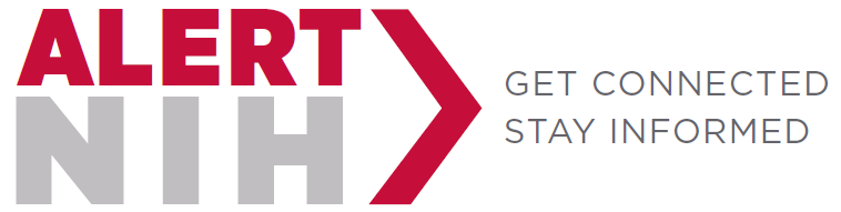 AlertNIH Logo. Slogan: Get Connected. Stay Informed. 