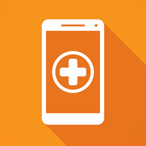 cellphone with first aid symbol