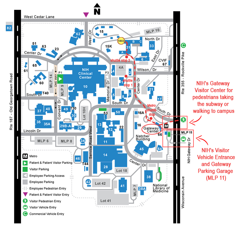 Nih Main Campus Map