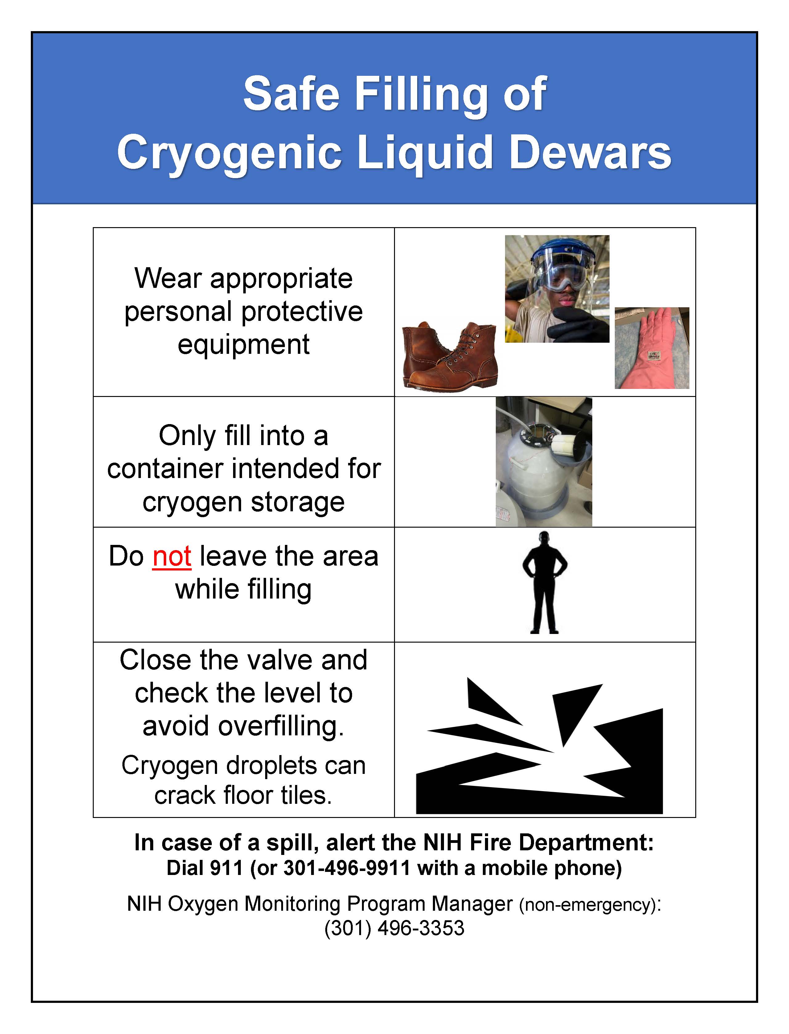 Safe Filling of Cryogenic Liquid Dewars Sig
