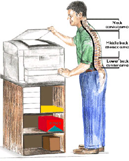 Man standing at copier